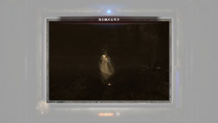 池を眺める八重